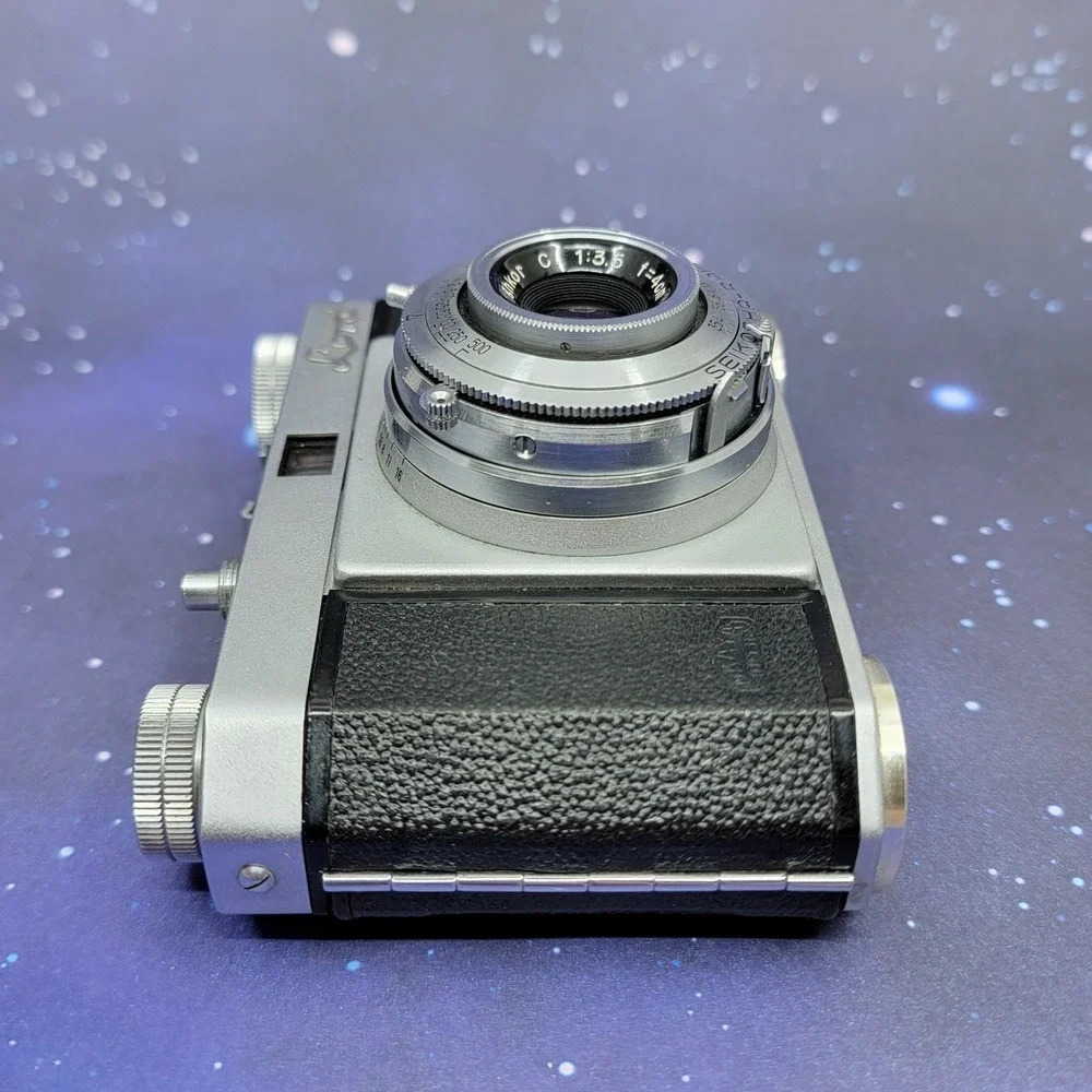 Lord Okaya 35 Viewfinder W/ Leather Case Rare Japanese Film Camera Untested